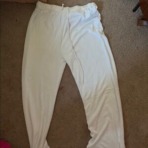 Forever 21 Cream Track Pants